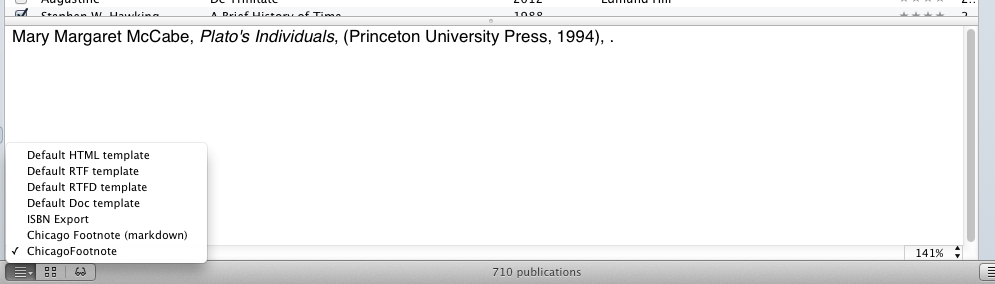 My Chicago Footnote Template in BibDesk